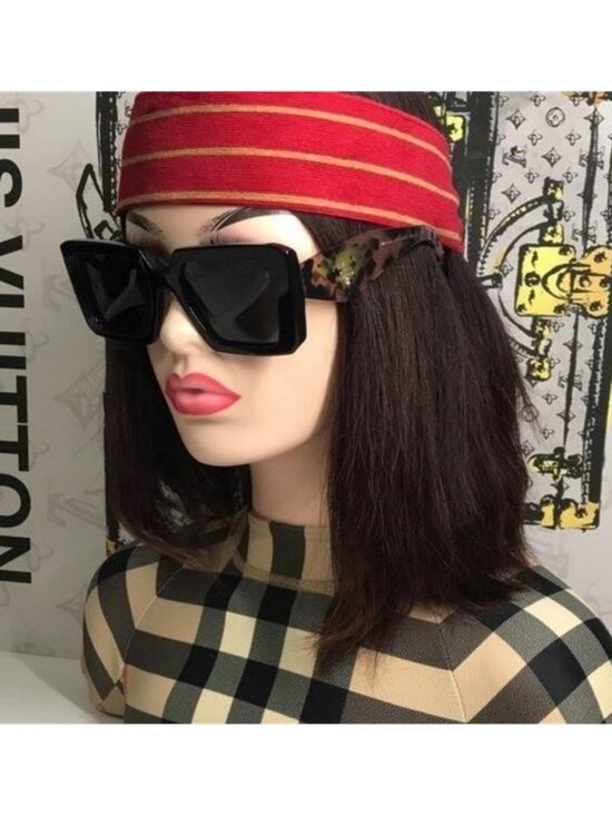 New Authentic Prada SPR23Y Symbole Square Sunglasses – Black & Pink main image 11